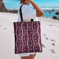 Pikake Maile Tiare Lei Tote Bag Akala Lauhala Pattern