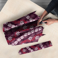 Pikake Maile Tiare Lei Umbrella Akala Lauhala Pattern