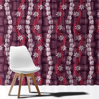 Pikake Maile Tiare Lei Window Curtain Akala Lauhala Pattern