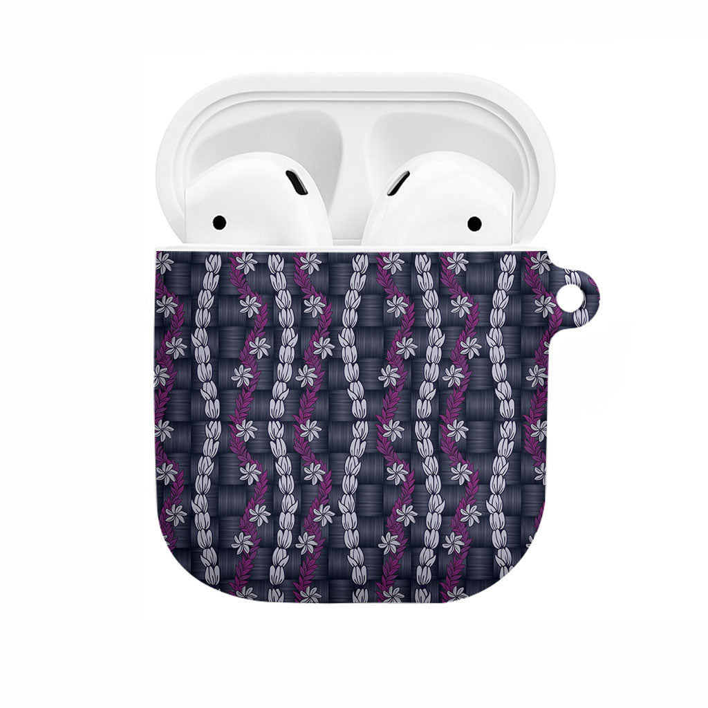 Pikake Maile Tiare Lei AirPods Case Poni Lauhala Pattern