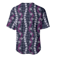 Pikake Maile Tiare Lei Baseball Jersey Poni Lauhala Pattern