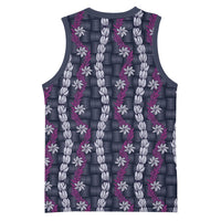 Pikake Maile Tiare Lei Basketball Jersey Poni Lauhala Pattern