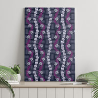 Pikake Maile Tiare Lei Canvas Wall Art Poni Lauhala Pattern