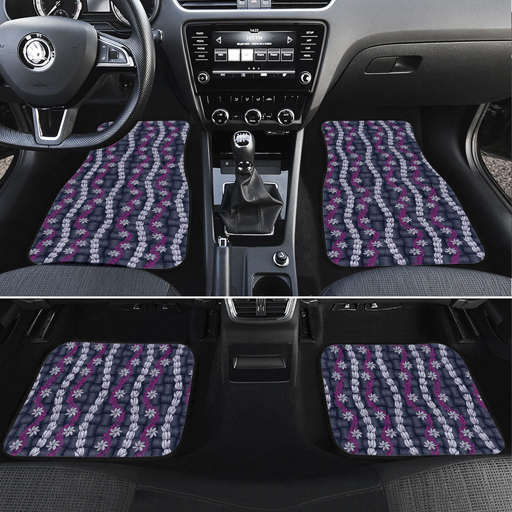 Pikake Maile Tiare Lei Car Mats Poni Lauhala Pattern