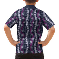 Pikake Maile Tiare Lei Family Matching Puletasi and Hawaiian Shirt Poni Lauhala Pattern