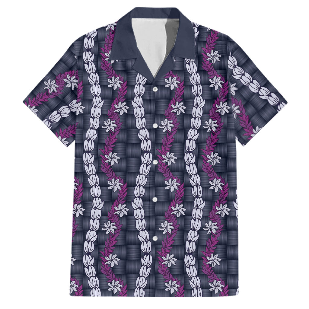 Pikake Maile Tiare Lei Family Matching Puletasi and Hawaiian Shirt Poni Lauhala Pattern