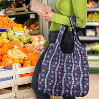 Pikake Maile Tiare Lei Grocery Bag Poni Lauhala Pattern