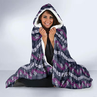 Pikake Maile Tiare Lei Hooded Blanket Poni Lauhala Pattern