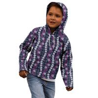 Pikake Maile Tiare Lei Kid Hoodie Poni Lauhala Pattern