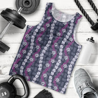 Pikake Maile Tiare Lei Men Tank Top Poni Lauhala Pattern