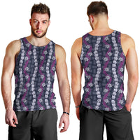 Pikake Maile Tiare Lei Men Tank Top Poni Lauhala Pattern