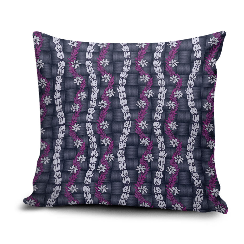 Pikake Maile Tiare Lei Pillow Cover Poni Lauhala Pattern