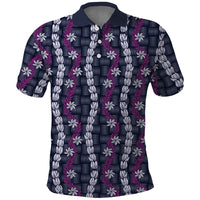 Pikake Maile Tiare Lei Polo Shirt Poni Lauhala Pattern