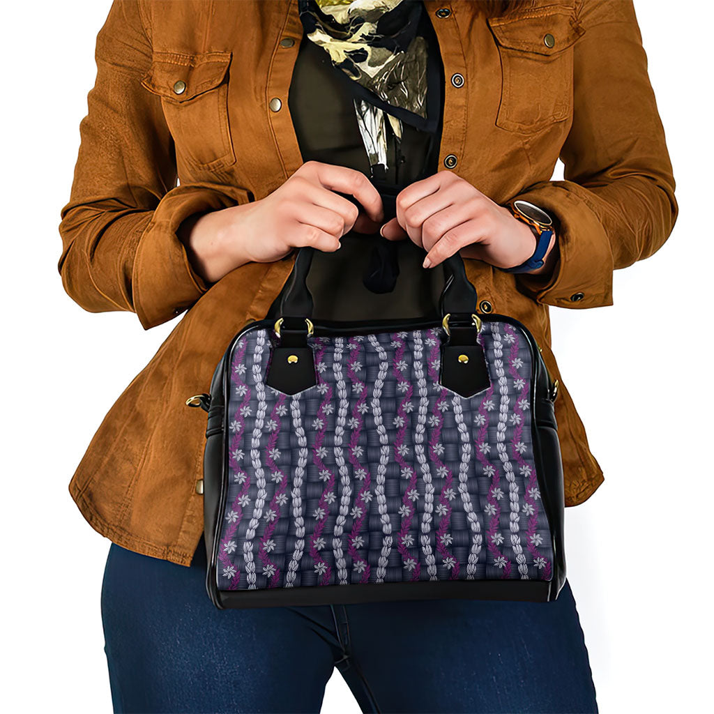 Pikake Maile Tiare Lei Shoulder Handbag Poni Lauhala Pattern