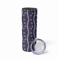 Pikake Maile Tiare Lei Skinny Tumbler Poni Lauhala Pattern