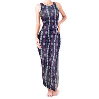 Pikake Maile Tiare Lei Tank Maxi Dress Poni Lauhala Pattern