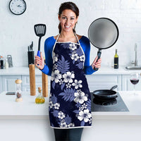 Hawaiian Hibiscus Tribal Floral Blue Apron Polynesian Tapa Pattern LT01 - Polynesian Pride