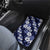 Hawaiian Hibiscus Tribal Floral Blue Car Mats Polynesian Tapa Pattern - Polynesian Pride