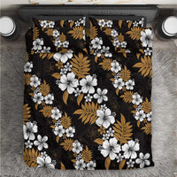 Hawaiian Hibiscus Tribal Floral Brown Bedding Set Polynesian Tapa Pattern - Polynesian Pride