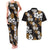 Hawaiian Hibiscus Tribal Floral Brown Couples Matching Tank Maxi Dress and Hawaiian Shirt Polynesian Tapa Pattern - Polynesian Pride