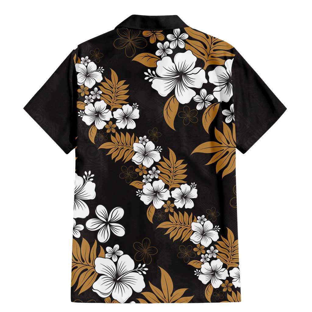 Hawaiian Hibiscus Tribal Floral Brown Family Matching Mermaid Dress and Hawaiian Shirt Polynesian Tapa Pattern - Polynesian Pride