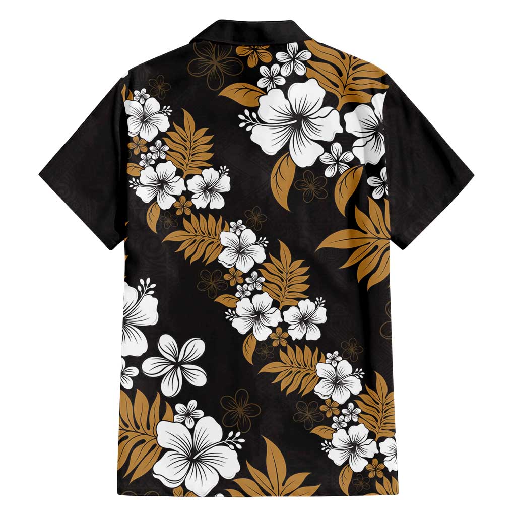 Hawaiian Hibiscus Tribal Floral Brown Family Matching Puletasi and Hawaiian Shirt Polynesian Tapa Pattern - Polynesian Pride