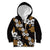 Hawaiian Hibiscus Tribal Floral Brown Kid Hoodie Polynesian Tapa Pattern - Polynesian Pride