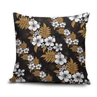 Hawaiian Hibiscus Tribal Floral Brown Pillow Cover Polynesian Tapa Pattern - Polynesian Pride