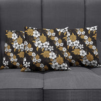 Hawaiian Hibiscus Tribal Floral Brown Pillow Cover Polynesian Tapa Pattern - Polynesian Pride