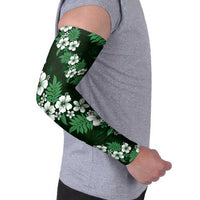 Hawaiian Hibiscus Tribal Floral Green Arm Sleeves Polynesian Tapa Pattern LT01 - Polynesian Pride