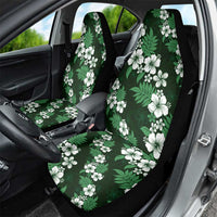 Hawaiian Hibiscus Tribal Floral Green Car Seat Cover Polynesian Tapa Pattern - Polynesian Pride