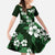 Hawaiian Hibiscus Tribal Floral Green Family Matching Summer Maxi Dress and Hawaiian Shirt Polynesian Tapa Pattern - Polynesian Pride