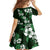 Hawaiian Hibiscus Tribal Floral Green Family Matching Summer Maxi Dress and Hawaiian Shirt Polynesian Tapa Pattern - Polynesian Pride