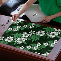 Hawaiian Hibiscus Tribal Floral Green Puzzle Polynesian Tapa Pattern LT01 - Polynesian Pride
