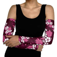 Hawaiian Hibiscus Tribal Floral Pink Arm Sleeves Polynesian Tapa Pattern LT01 - Polynesian Pride