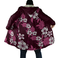 Hawaiian Hibiscus Tribal Floral Pink Cloak Polynesian Tapa Pattern - Polynesian Pride