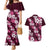 Hawaiian Hibiscus Tribal Floral Pink Couples Matching Mermaid Dress and Hawaiian Shirt Polynesian Tapa Pattern - Polynesian Pride