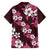 Hawaiian Hibiscus Tribal Floral Pink Family Matching Summer Maxi Dress and Hawaiian Shirt Polynesian Tapa Pattern - Polynesian Pride