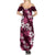 Hawaiian Hibiscus Tribal Floral Pink Family Matching Summer Maxi Dress and Hawaiian Shirt Polynesian Tapa Pattern - Polynesian Pride