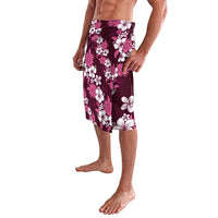 Hawaiian Hibiscus Tribal Floral Pink Lavalava Polynesian Tapa Pattern - Polynesian Pride