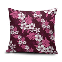 Hawaiian Hibiscus Tribal Floral Pink Pillow Cover Polynesian Tapa Pattern - Polynesian Pride