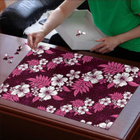 Hawaiian Hibiscus Tribal Floral Pink Puzzle Polynesian Tapa Pattern LT01 - Polynesian Pride