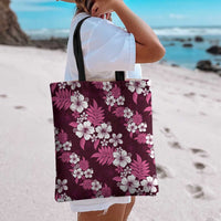 Hawaiian Hibiscus Tribal Floral Pink Tote Bag Polynesian Tapa Pattern - Polynesian Pride