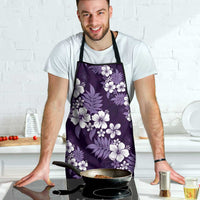 Hawaiian Hibiscus Tribal Floral Purple Apron Polynesian Tapa Pattern - Polynesian Pride