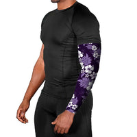 Hawaiian Hibiscus Tribal Floral Purple Arm Sleeves Polynesian Tapa Pattern LT01 - Polynesian Pride
