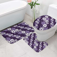 Hawaiian Hibiscus Tribal Floral Purple Bathroom Set Polynesian Tapa Pattern - Polynesian Pride