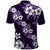 Hawaiian Hibiscus Tribal Floral Purple Polo Shirt Polynesian Tapa Pattern - Polynesian Pride
