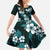 Hawaiian Hibiscus Tribal Floral Teal Family Matching Mermaid Dress and Hawaiian Shirt Polynesian Tapa Pattern - Polynesian Pride