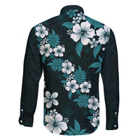 Hawaiian Hibiscus Tribal Floral Teal Family Matching Puletasi and Hawaiian Shirt Polynesian Tapa Pattern - Polynesian Pride