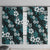 Hawaiian Hibiscus Tribal Floral Teal Window Curtain Polynesian Tapa Pattern - Polynesian Pride